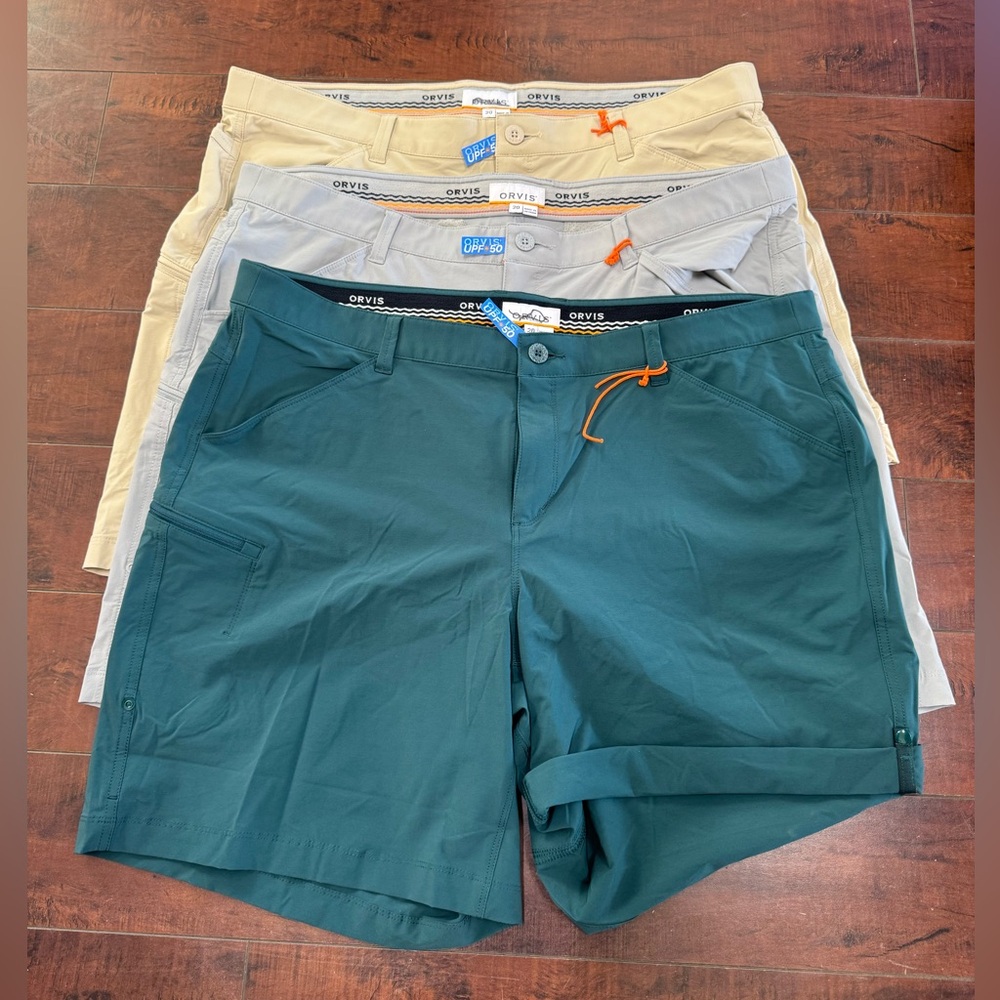 New Orvis Women’s Jackson Quick-Dry Convertible 8" Shorts Lot Of 3 Size 20 UPF